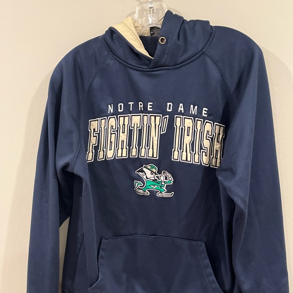 Notre Dame Fighting Irish Hoodie Mens Small Sweatshirt Navy Blue
